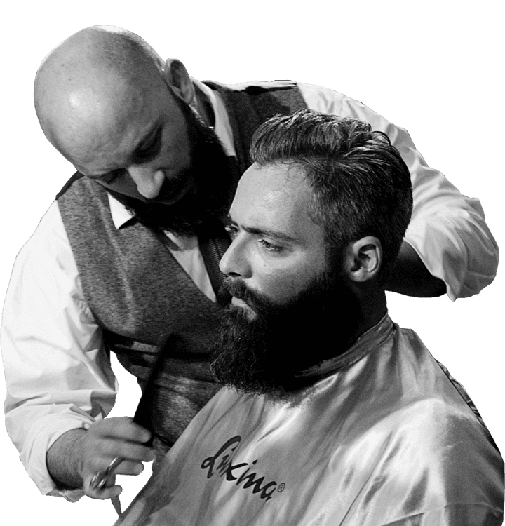 Barber Trimming Client Beard 1
